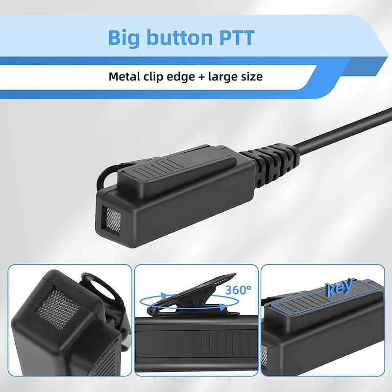 RISENKE Earpiece Compatible for Motorola SL300 SL7550 7580 7590 SL4000 SL3500e SL1M Walkie Talkie Headset with Acoustic Tube