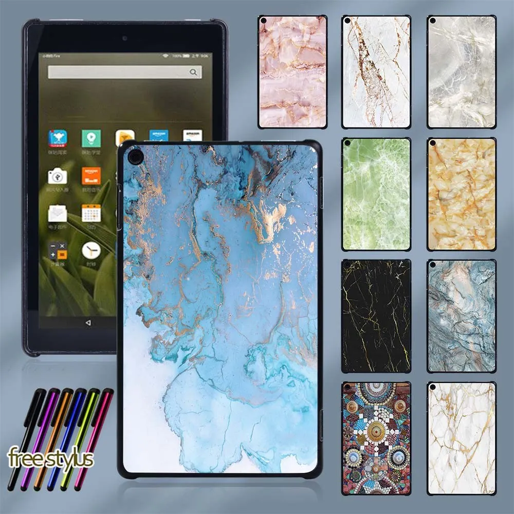 

For Fire HD 10 11th/Fire 7 5th/7th/9th Gen /HD 8/Fire HD 10/Fire HD 8/Plus 10th Gen 2020 Anti-fall Hard Tablet Back Shell+Pen