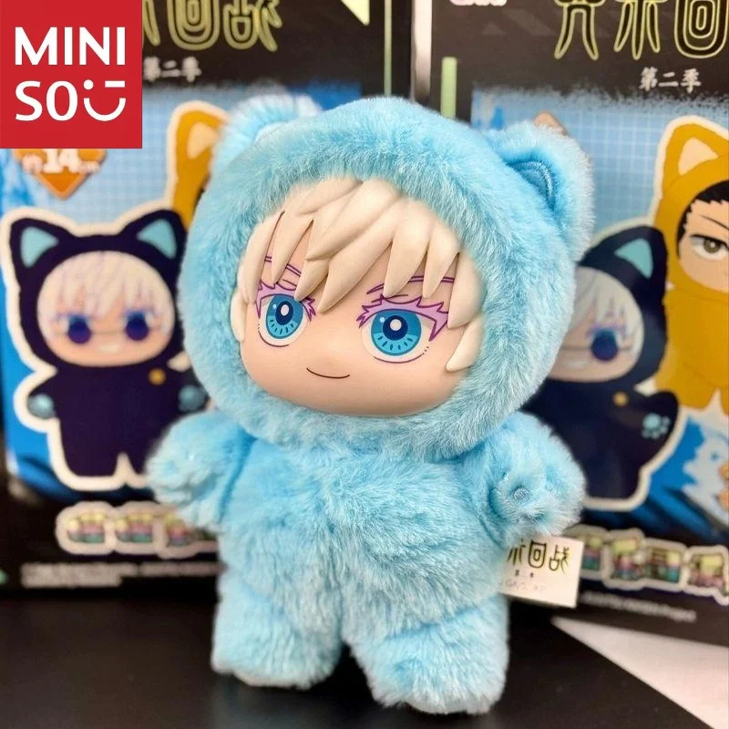 

MINISO Jujutsu Kaisen слепая коробка Cat Park Party плюшевая игрушка сезон 2, Gojo Satoru Eaki кулон, периферия, скрытое издание, оптовая продажа