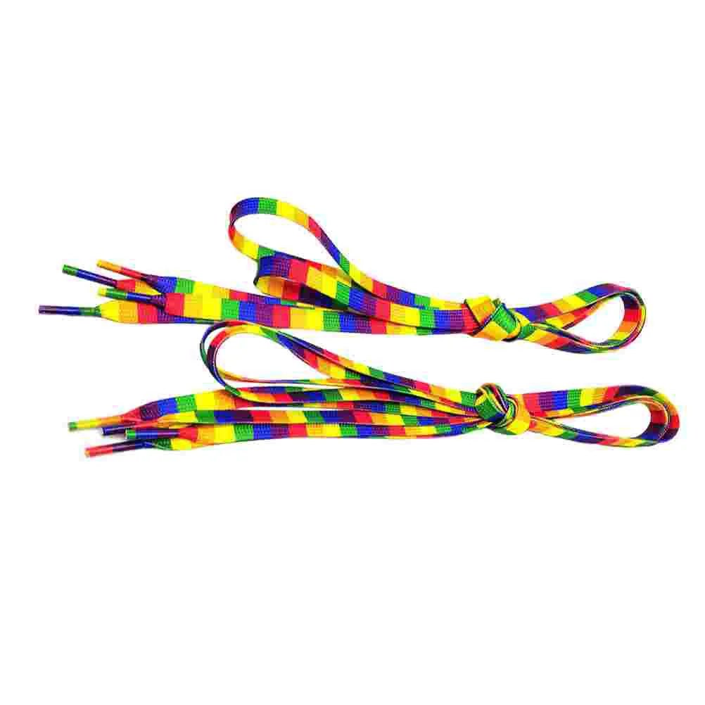 

Радужные шнурки цветные шнурки для обуви Ties кроссовки с градиентным рисунком для всех сезонов