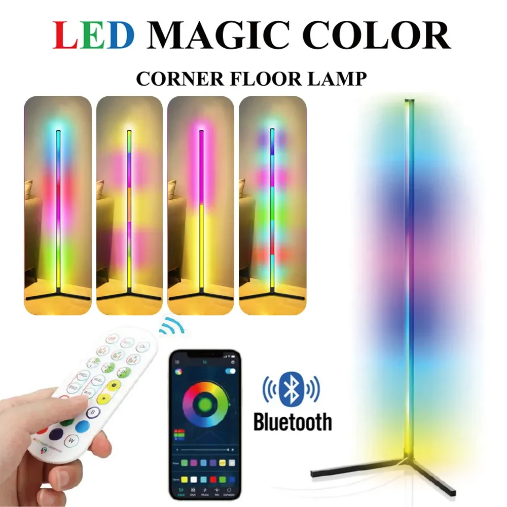 

NEW 1.6M Living Room Corner Floor Lamp Dimmable Stand Light Smart RGB LED Mood Light for Bedroom Nordic Indoor Lighting Home Dec