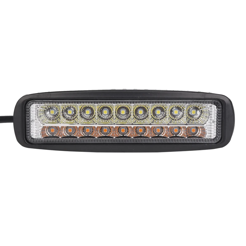 

Противотумансветильник фара, 6 дюймов, 18 Вт, водонепроницаемая, белая + желтая светодиодсветодиодный фара для внедорожника, лодки, трактора, ...