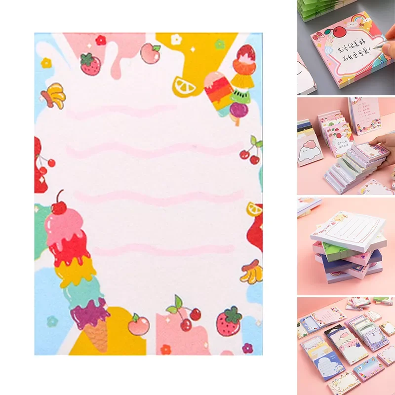 

Self Sticky Notes Colorful Creatives Tearable Self-Stick Pad Notes for Office School Home Self Sticky Notes Notebook H-best
