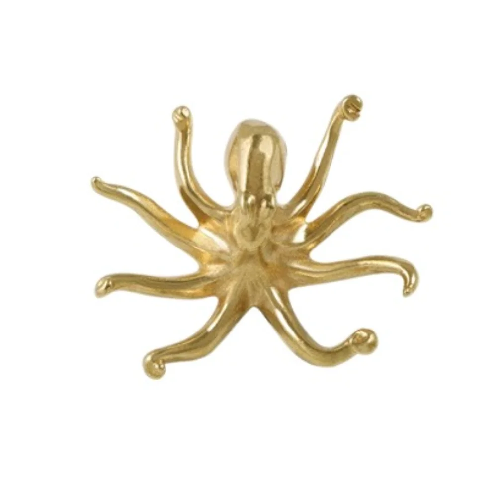

Латунная ручка-кнопка для шкафа в форме осьминога