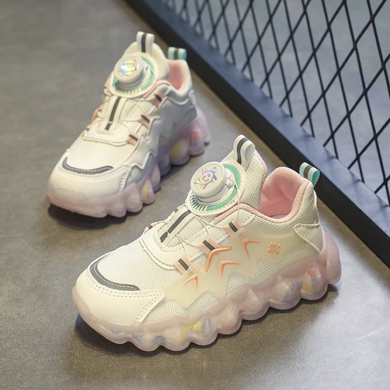 All Seasons Kids' Sneakers 2022 Boys Running Sneakers Breathable Mesh Children Casual Shoes Lightweight Girls Tenis Sneakers