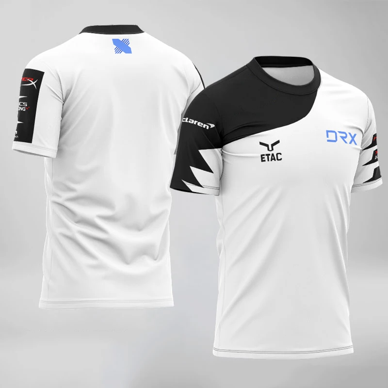 

2023 T-Shirt Top LOL Games LCK DRX Team Competition T-Shirt Pop Party Short Pullover Spring Summer Kids Sportswear