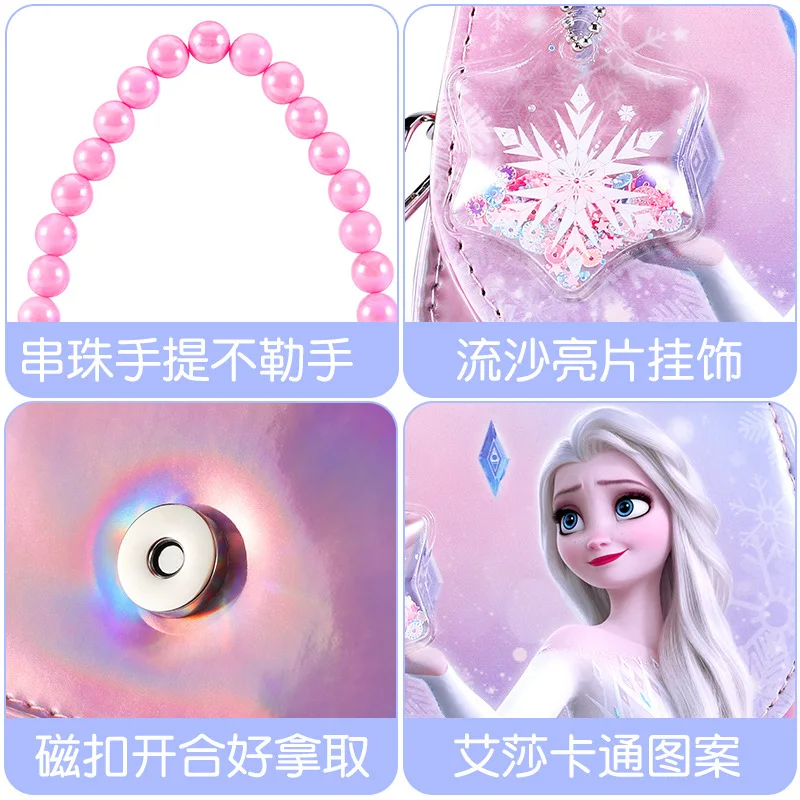 2023 New High Quality Luxury Disney Frozen Girls' Handbag, Princess Elsa Disney Crossbody Bag