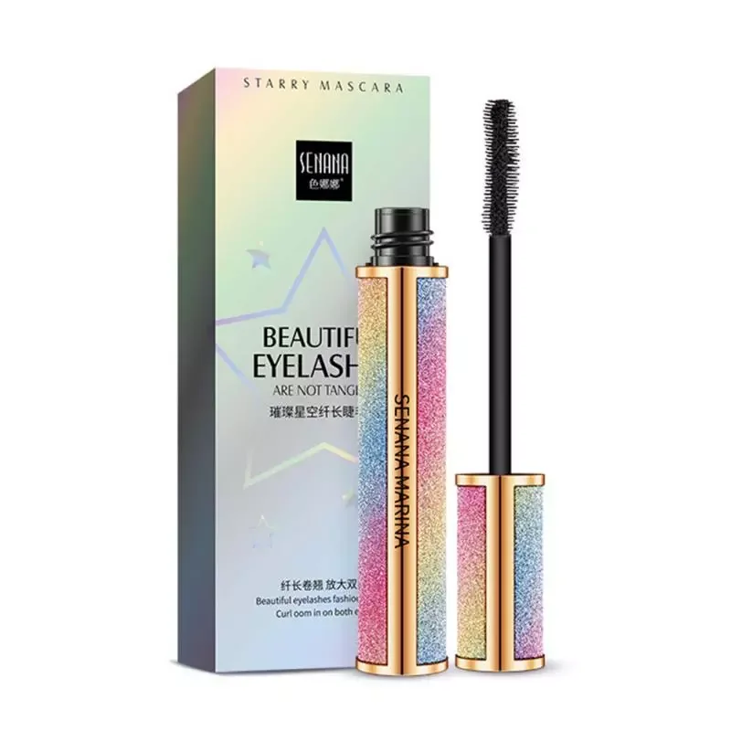 

NEW2023 Sky Mascara 4D Waterproof Fiber Silk Eyelash Thick Curling Natural Lengthening Eye Lash Long-Lasting Not Blooming TSLM1