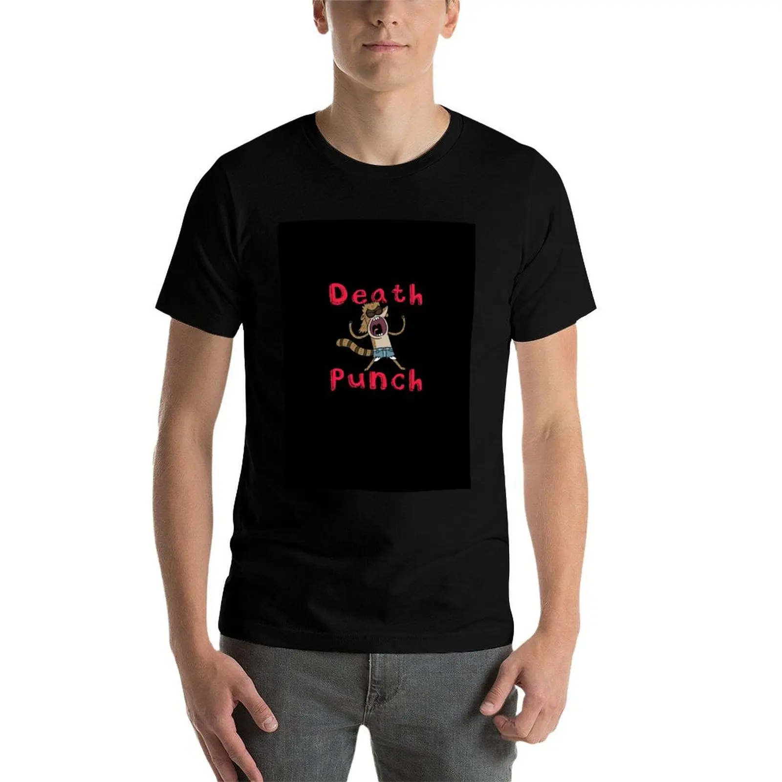 Фото Футболка Rigby's Death Punch of Death из сериала «Регуляр Шоу», стандартный крой, повседневная футболка. №4