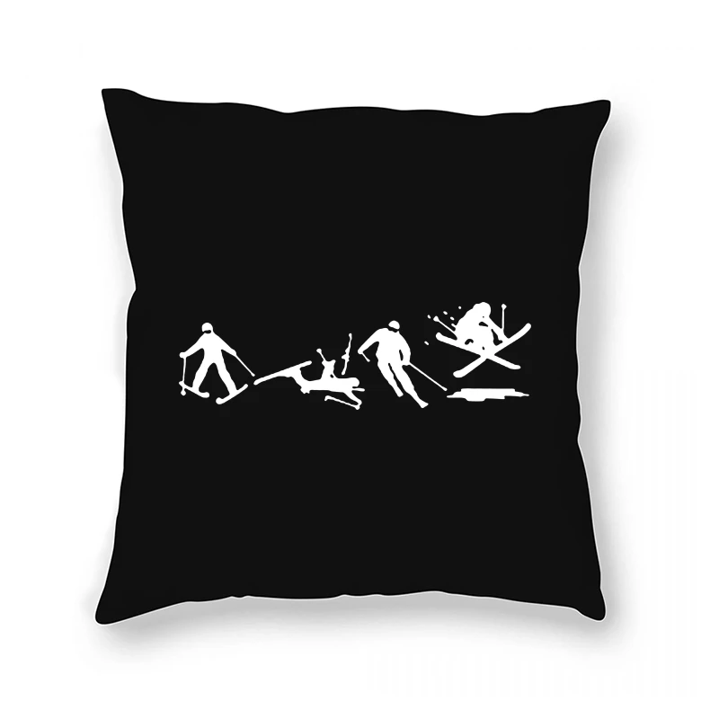 

Evolution Ski Funny Printed Pillow Case Skiing Gift For Boyfriend Husband