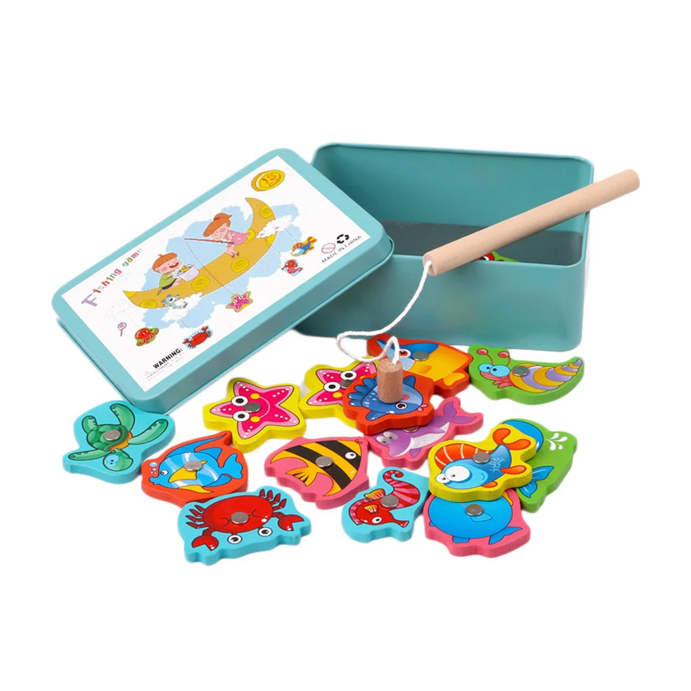 

Fish Fishing Catch Game Pool Rod Learning Early Developmental Montessori Motor Fine Detection Color Shape Magneticfloating