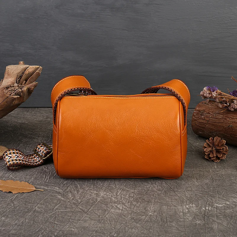 MOTAORA Genuine Leather Women Shoulder Bags For Ladies Crossbody Pillow Bags 2022 New High Quality Solid Color Woman Phone Bag