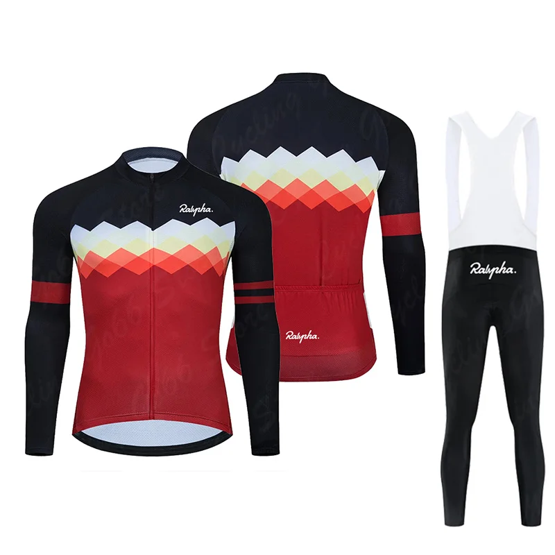 

Осенний велосипедный комплект Raphaful из Джерси, велосипедная спортивная одежда, костюм для горного велосипеда, униформа для велосипеда, одежда для шоссейного велосипеда, длинные брюки с нагрудником