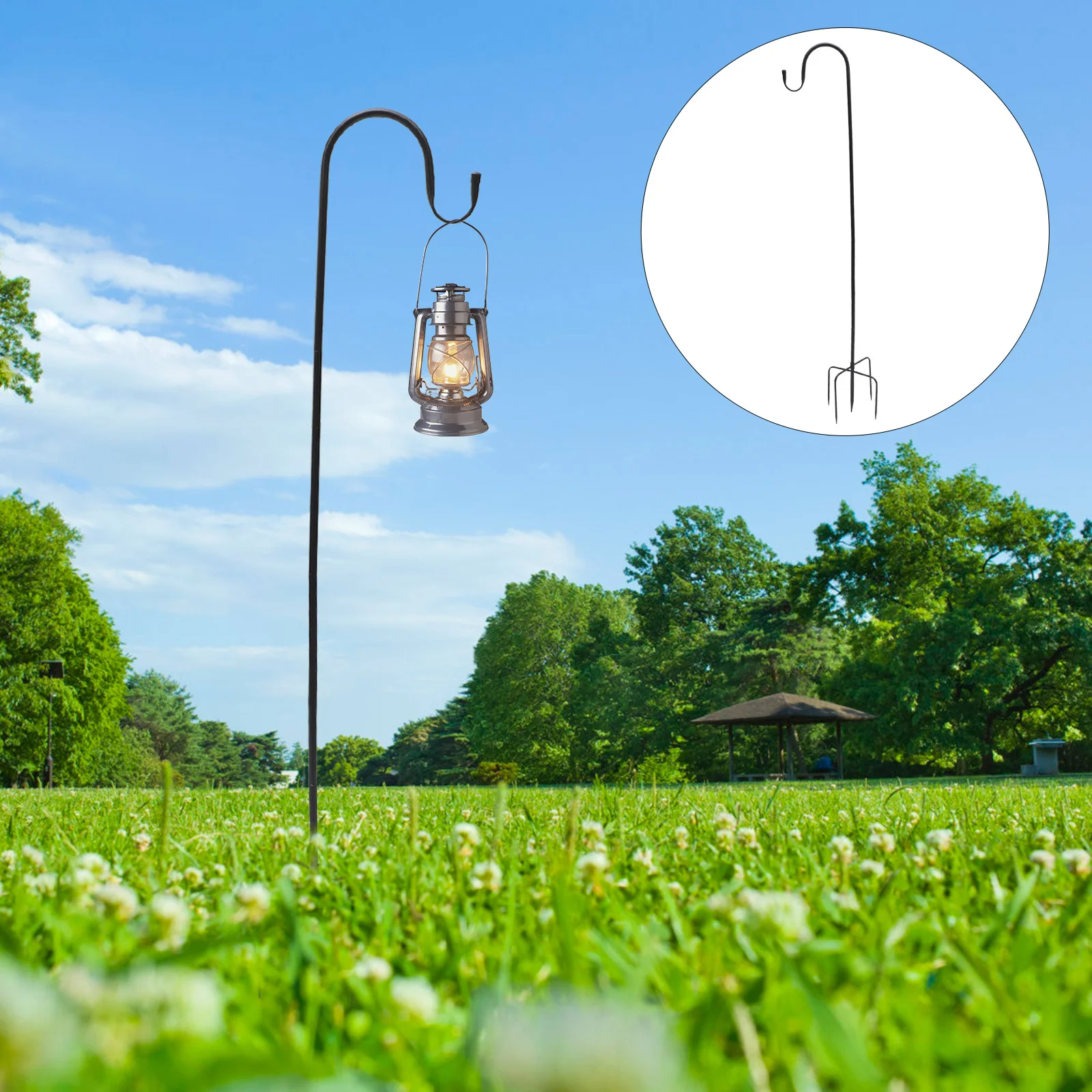 

Shepherd Stakes Garden Hooks Flag Poles House Solar Lights Shepards Outdoor Decor Hanger Bird Feeders Ground Shepherds
