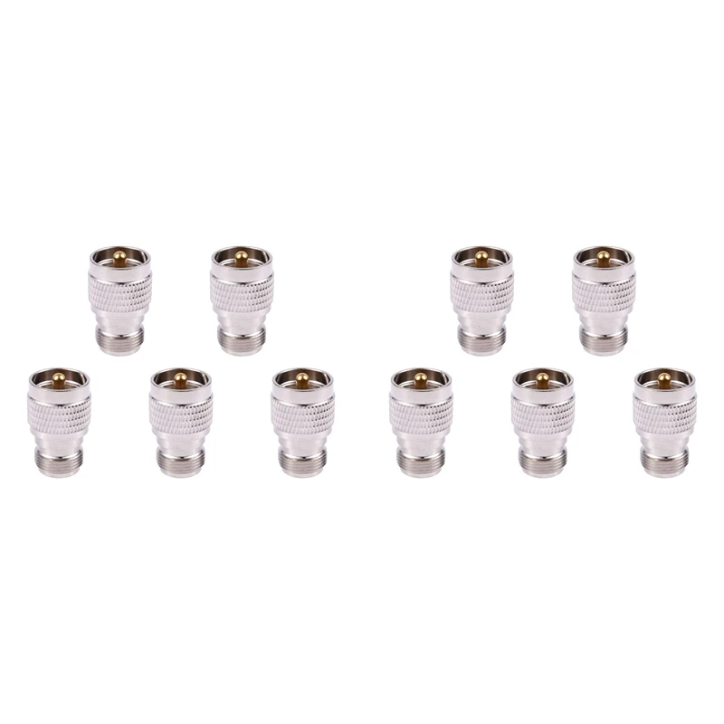 

10X UHF Male PL259 To N Female M/F Straight Coax RF Adapter