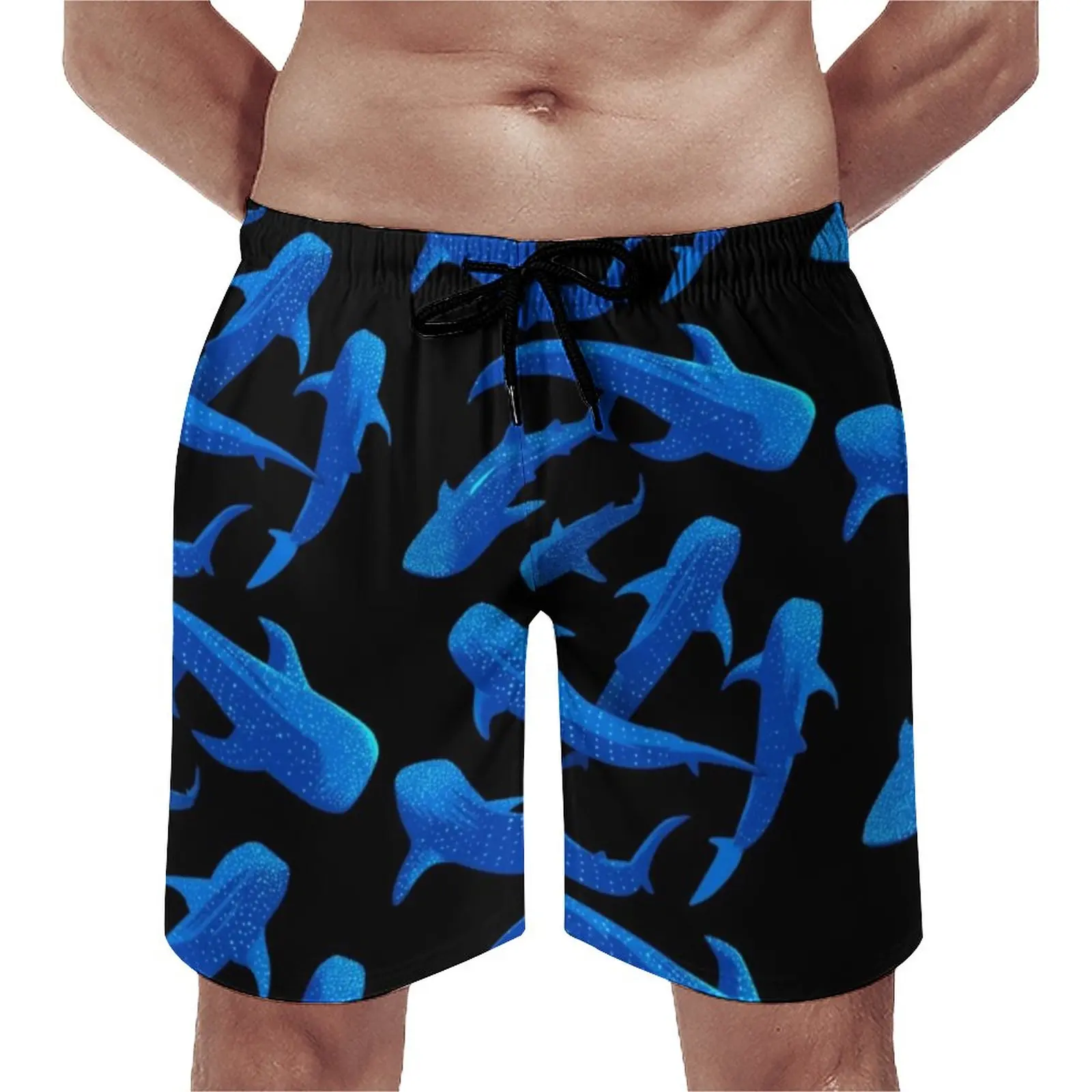 

Shark Whale Board Shorts Summer Ocean Animal Print Hawaii Beach Shorts Male Sports Quick Drying Pattern Swim Trunks