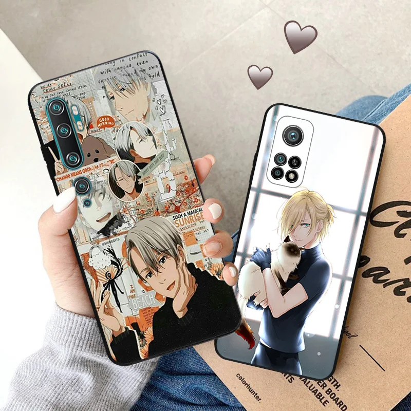 Чехол для телефона Yuri On Ice Anime Xiaomi 12 Pro 12x 12t 13 Redmi Note13 13c 12s 12c Note Lite черный чехол