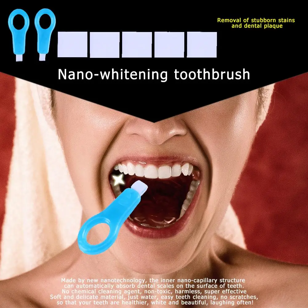 

7pcs/Set Whitening Tooth Cleaning Brush Replaceable with Sponge Stains Dental Plaque Remover Nontoxic Safe Simple for Oral Care