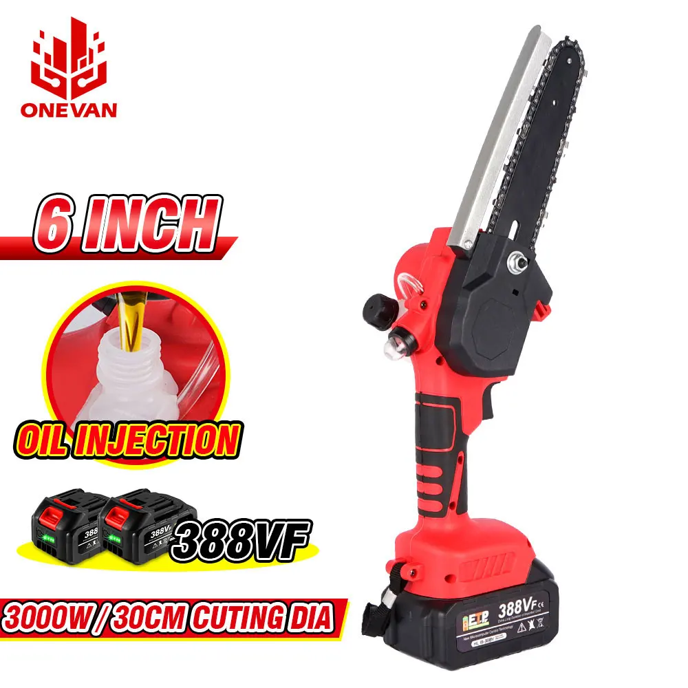 Электрическая цепная пила onwan, 6 дюймов, 30000 об./мин.