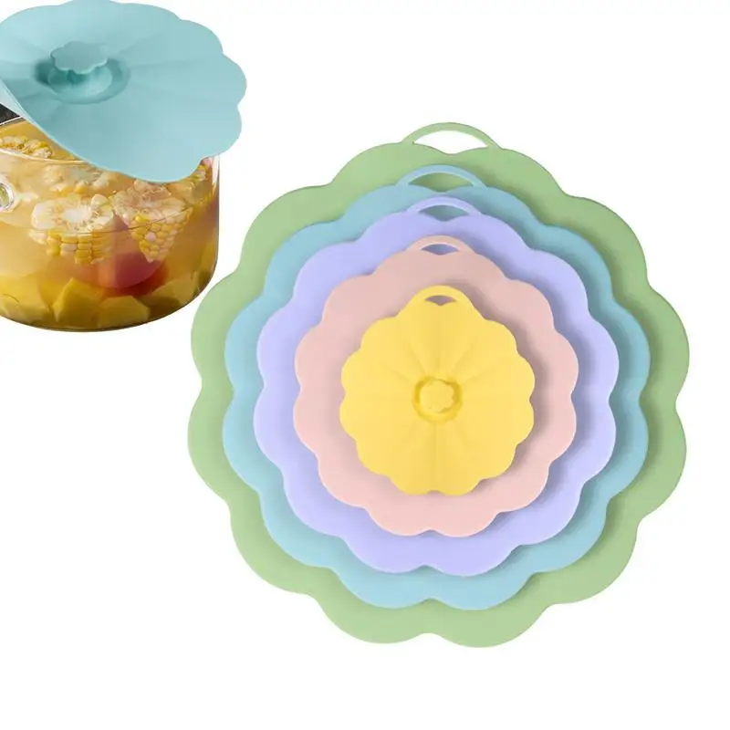 

Силиконовые крышки для пищевых продуктов, пылезащитные крышки для мисок с отверстием для вешалки, для сохранения вкуса, пищевые контейнеры, аксессуары для супов и напитков