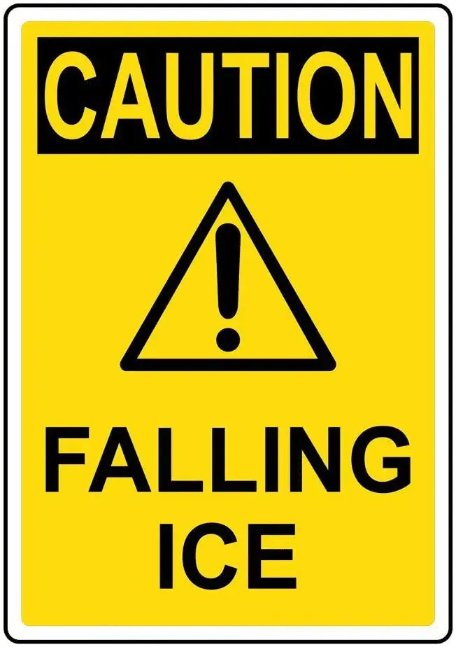 

Жестяная настенная арт 8x12 металлический знак предупреждение о падении Ice OSHA наружный знак двора