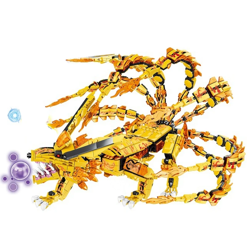 

1211 шт., Детский конструктор Narutos Nine Tailed Foxs Kurama Kyuubi 14