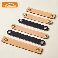 leather handles for cabinets and drawers nordic door knobs wardrobe kitchen cupboard pulls cowhide furniture handle hardware