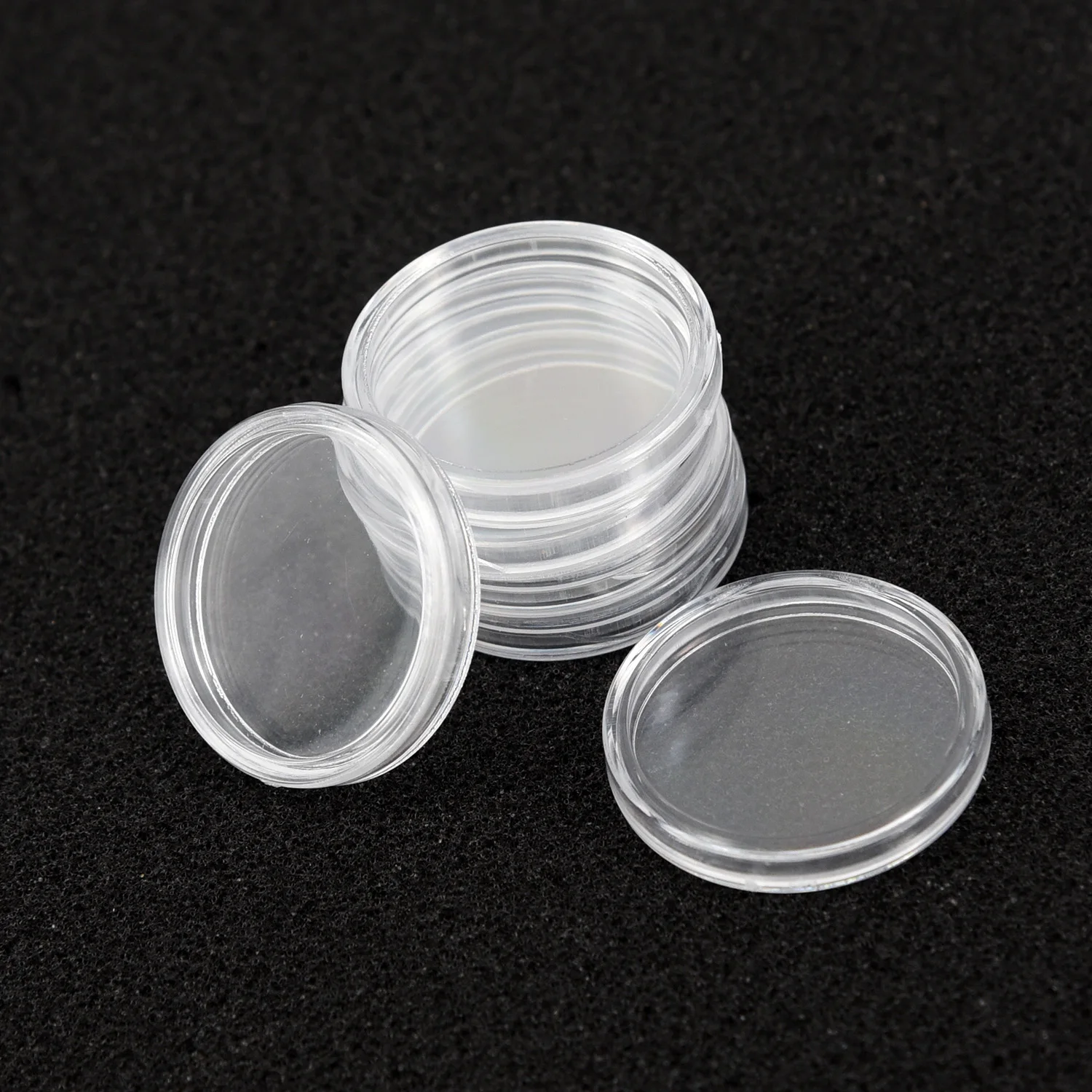 

25mm Cases 100Pcs Coin Box Transparent Storage Boxes Lightweight Portable Practical Capsules Holders Containers