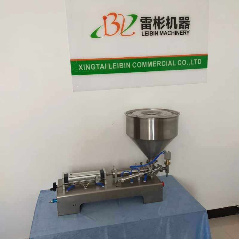 

PBOBP 30-300ml Paste Filling Machine Single Heads Pneumatic Piston Filling Machine For Hand Lotion Face Cream Jar