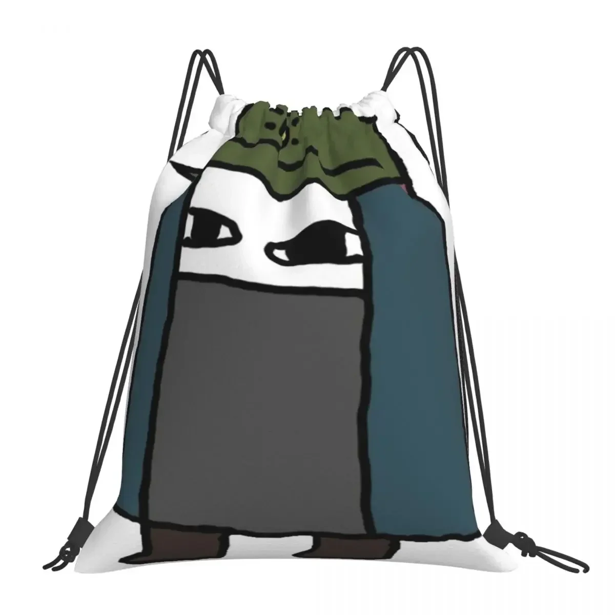 Рюкзак на шнурке для мужчин и женщин корейский стиль плохо тянущийся как Корк