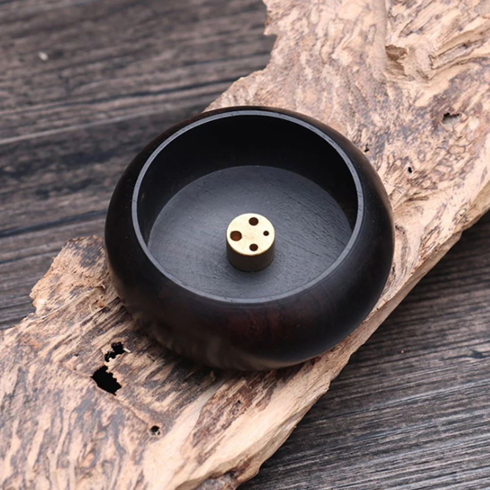 

Buddha Ash Catcher Burner Durable Wood Furnace Pentagram Incense Cone Plate Yin Yang Round Aromatic Stick Holder Home Practical