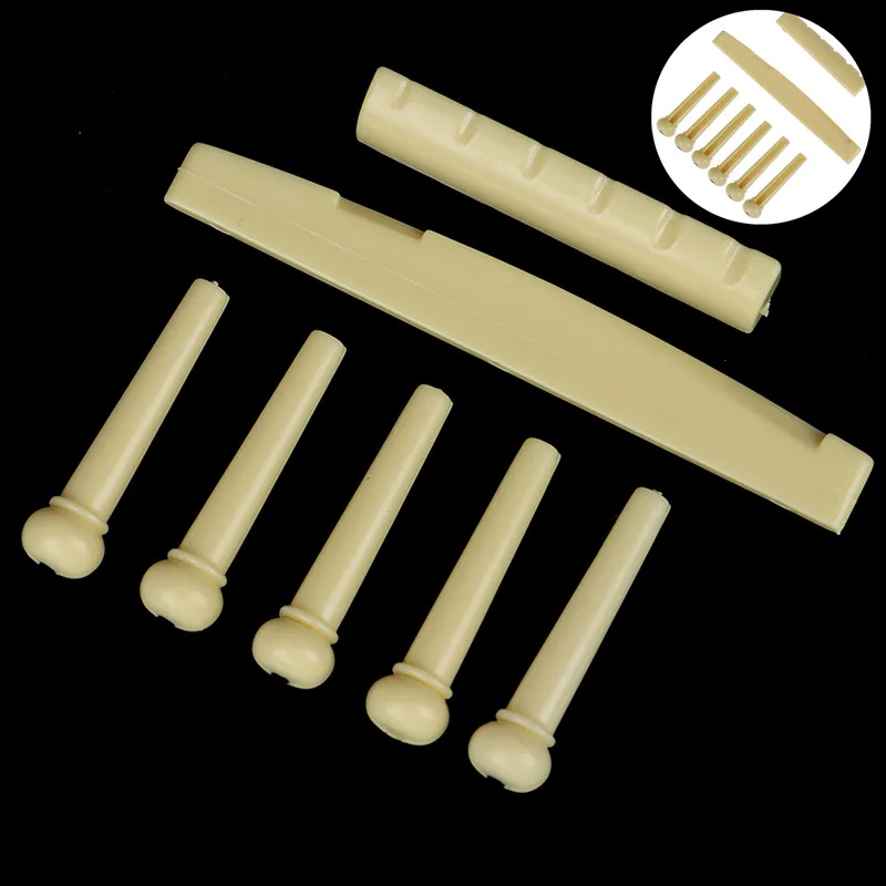 

1Set Portable 6-String Guitar Bridge Fixed String Cone Acoustic Guitar Accessories Suitable For Any Brand Acoustic Guitar