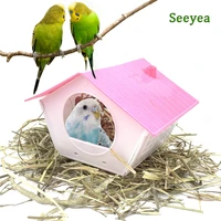 1pcs Birds Nest Bird Cage Plastic Egg Cage Bird House Decoration Parrot Nest Houses Pet Bedroom Birds Accessories Seeyea
