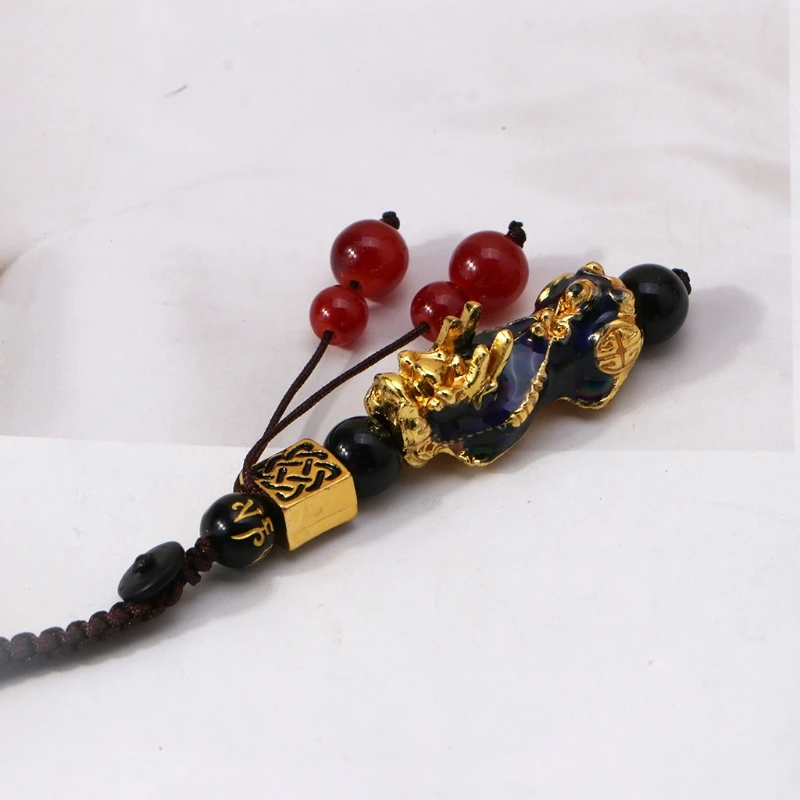 Автомобильный брелок для мужчин термохромный ключей Pixiu Lucky Car Keychain