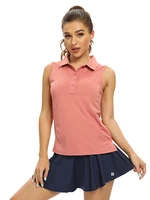 upf 50 women golf polo shirts sleeveless athletic tank top quick dry golf wear tenis feminino tshirts sports clothes golf shirt