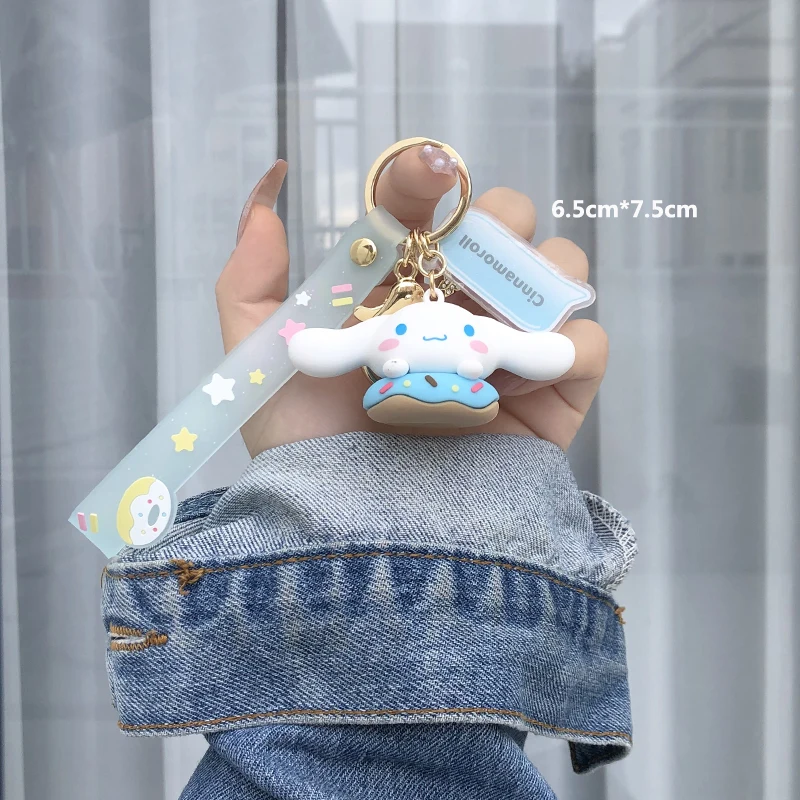 

Аниме-фигурки Sanrios HelloKitties, пудинг, собака, большая ухая собака, мультяшная Кукла, автомобиль, брелок, школьный рюкзак, украшение, модель, игру...