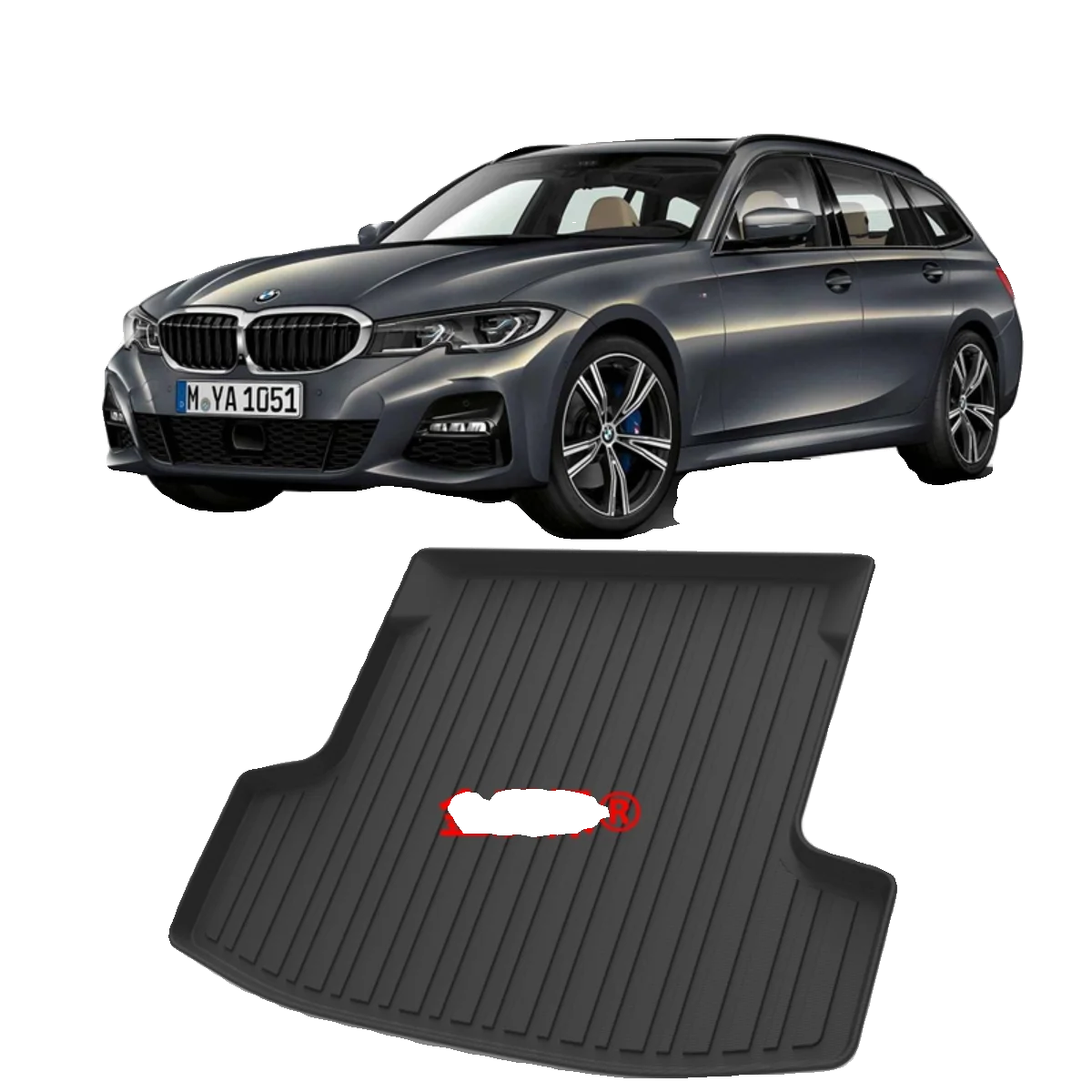 Фото Эксклюзивные коврики TPE для пола и багажника для BMW G21 serii 3 Touring (2019-2024) — всепогодные, нескользящие автомобильные аксессуары №5