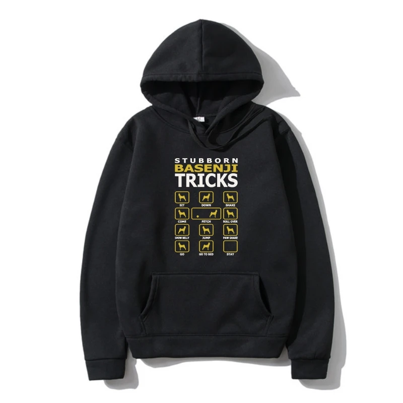 

Hoodi funny Outerwear Stubborn Basenji Dog Tricks Funny SweatSweatshir Hoodys SweatSweatshir men Hoody