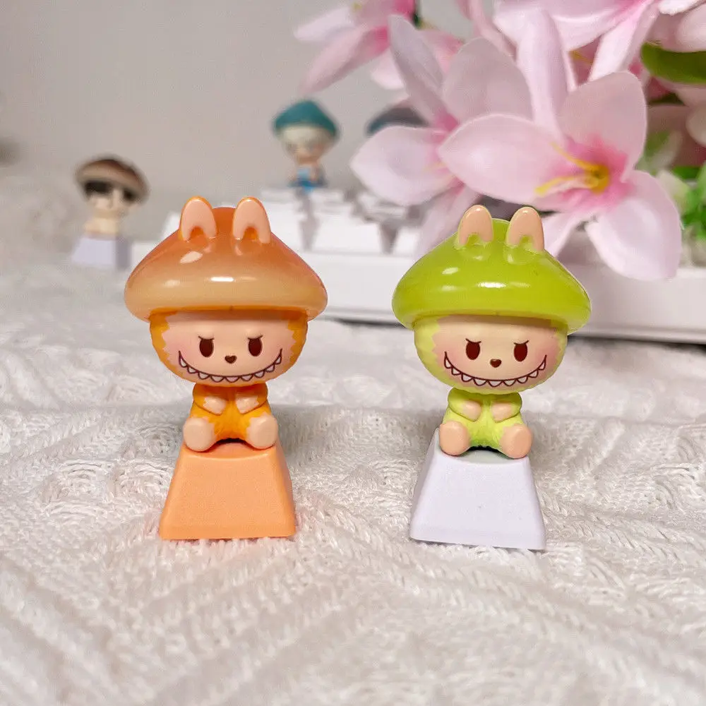 Новинка 2024 мультяшное творчество Labubu механическая клавиатура колпачки для