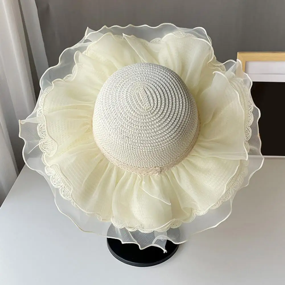 

Пляжная шляпа с эластичной веревкой, однотонная, с защитой от УФ-лучей, пляжная шляпа для путешествий, соломенная шляпа, аксессуары для костюма