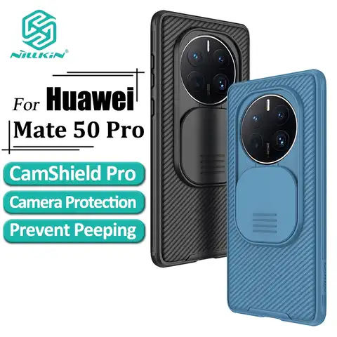 Чехол Nillkin CamShield Pro для Huawei Mate 50 Pro, чехол для телефона, защитный роскошный противоударный чехол-накладка из ТПУ и поликарбоната для камеры