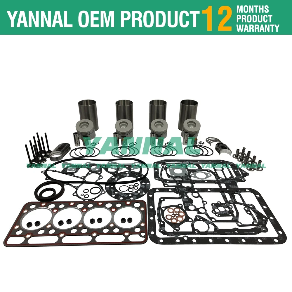 Для Kubota V1902 комплект для капитального ремонта двигателя Bobcat 784 231 331 THOMAS T133 часть