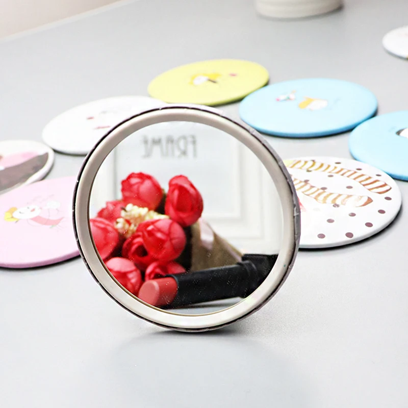 

1pc Pocket Makeup Mirrors Kawaii Cute Cartoon Portable Small Mini Round Mirror