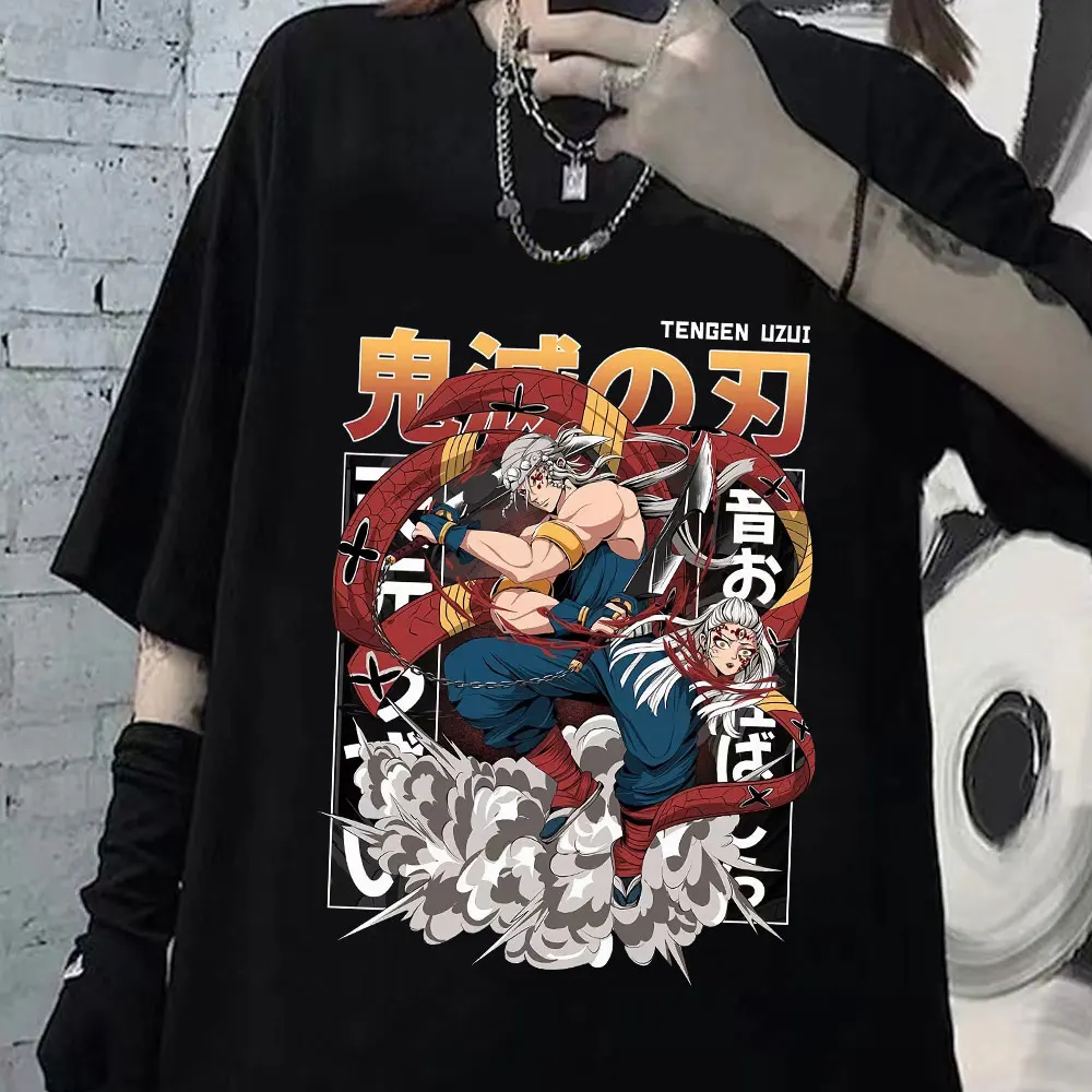 

Футболка Мужская/Женская хлопковая с коротким рукавом, топ с аниме «рассекающий демонов», тенниска удзуй Тенген, киметасу, не йэйба