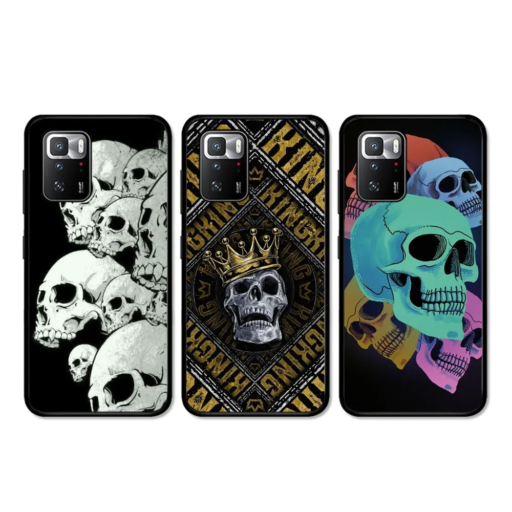

Horror Skull Phone Case For Redmi 5 6 7 8 9 10 Plus Pro 6 7 8 9 A GO K20 K30 K40 Pro Plus F3 Fundas