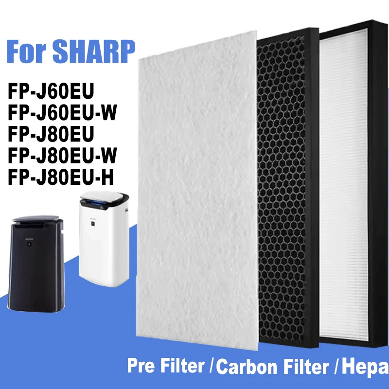 FZ-J80HFX FZ-J80DFX Replacement izing очиститель воздуха Sharp FP-J60EU FP-J60EU-W FP-J80EU