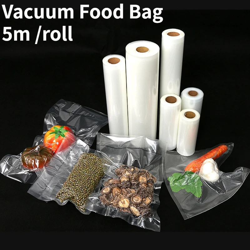 

5M Thicker Kitchen Vacuum Sealing Bags Reusable Rolls Fresh-keeping Food Saver Refrigerator Storage Bag Packages BPA Free