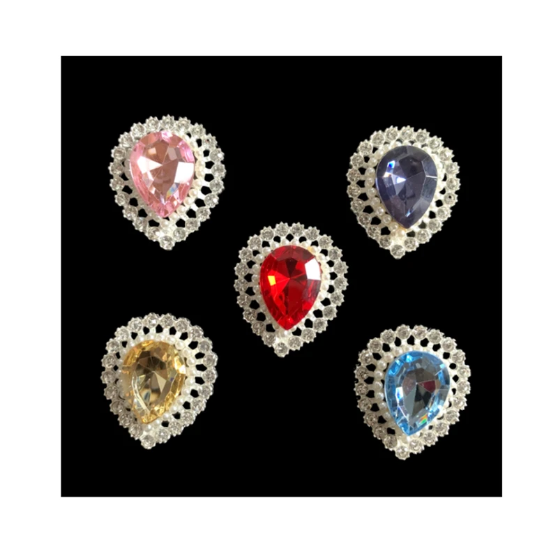 

Luxury Shoes Accessories Rhinestone Bling Croc Charm Metal Chain Croc Shoes DIY Buckle Pearl Shoes Flower New