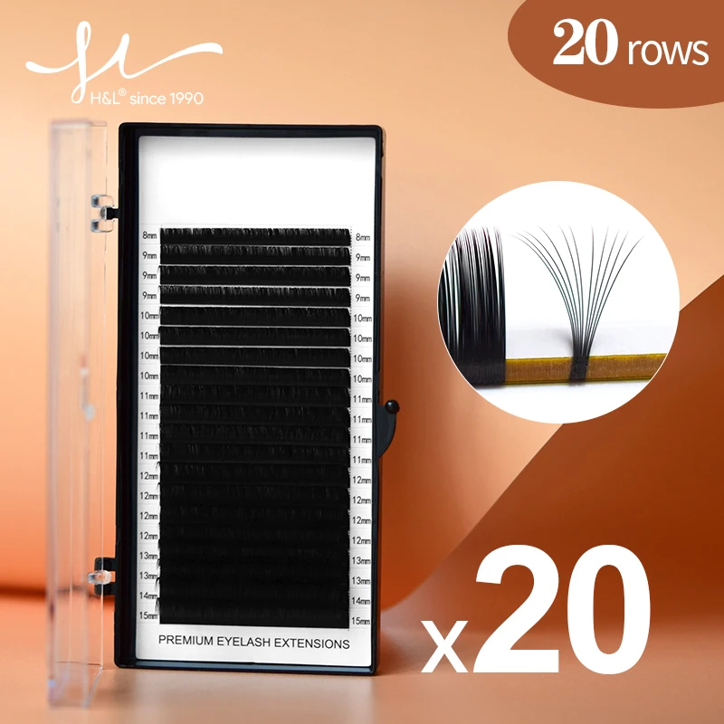 New tray 20 rows of sable false leshes 20 rows of full size 8-16mm high-grade eyelashes wholesale