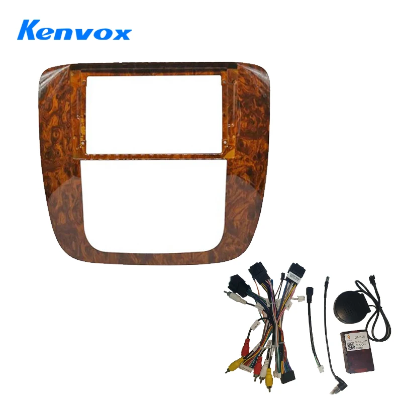 

Kenvox 2Din автомобильная рамка аудио адаптер комплекты отделки приборной панели лицевая панель 9-дюймовая для GMC Yukon Chevrolet Tahoe Suburban Radio